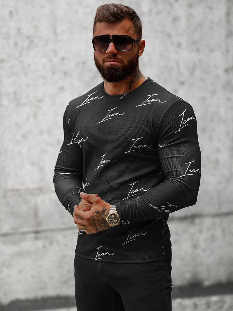 Muška Dukserica Crna OZONEE O/D7401