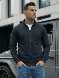 Muška dukserica s patentom modra OZONEE JS/2002