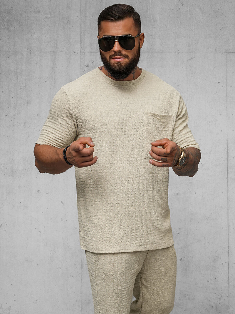 Muška Majica Bež OZONEE O/Y960T