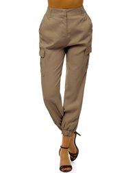 Ženske jogger hlače Tamno-bež OZONEE O/HM005