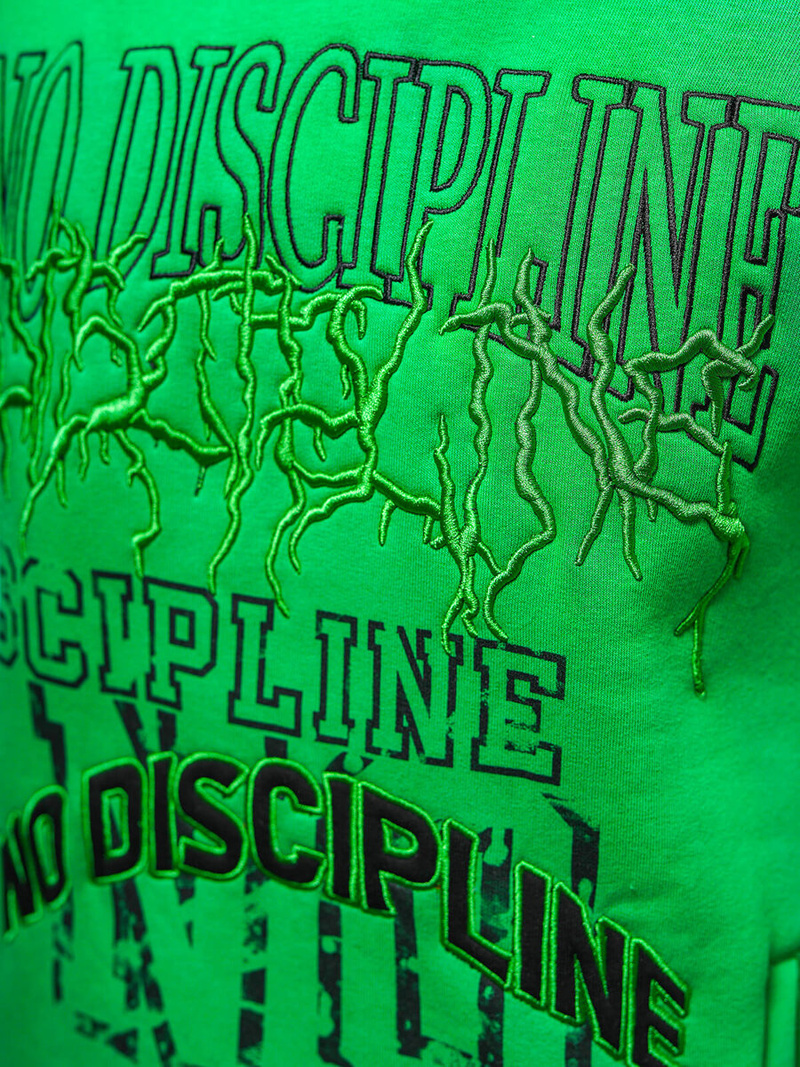 Dukserica s kapuljačom verde OZONEE O/SWE23037