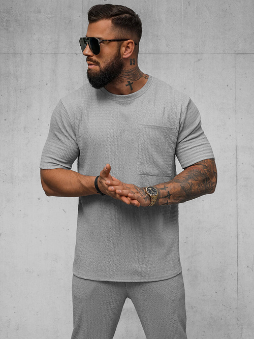 Muška Majica Sivi OZONEE O/Y960T