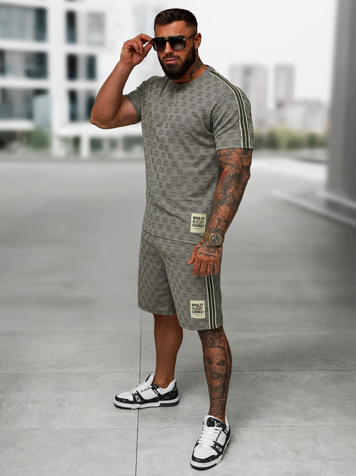 Muški komplet kratkih trenirki tamnosivi OZONEE O/QQ1608AB