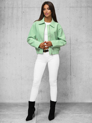 Ženska Kožna Jakna Mentol OZONEE O/G116Z