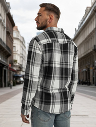 Muška košulja crno-bijela OZONEE NB/MC728N/3