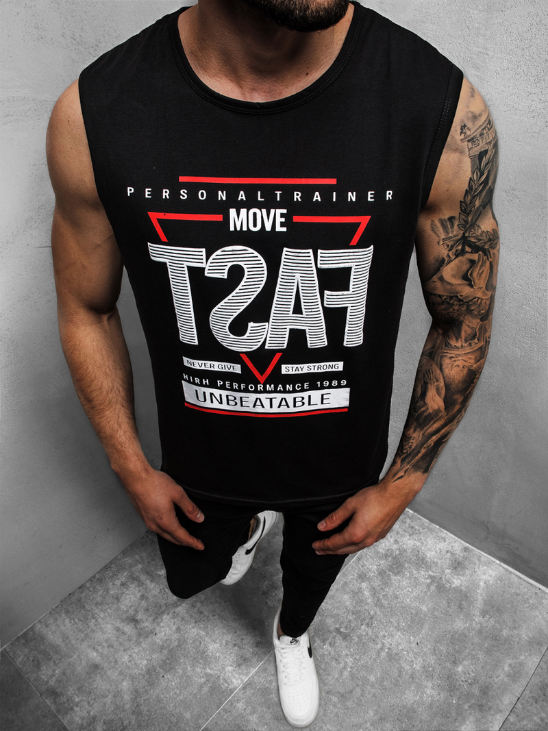 Muška majica bez rukava Crna OZONEE JS/KS2088BZ