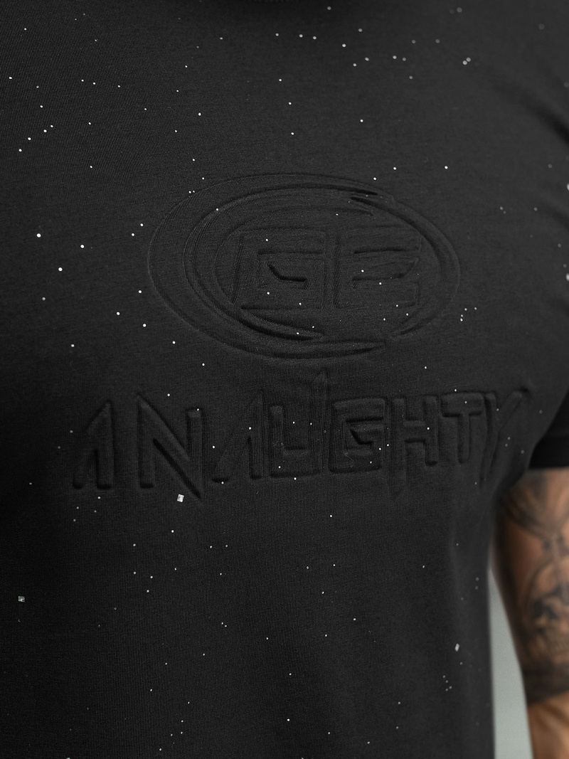 Muška Majica Crna OZONEE O/QQ1390