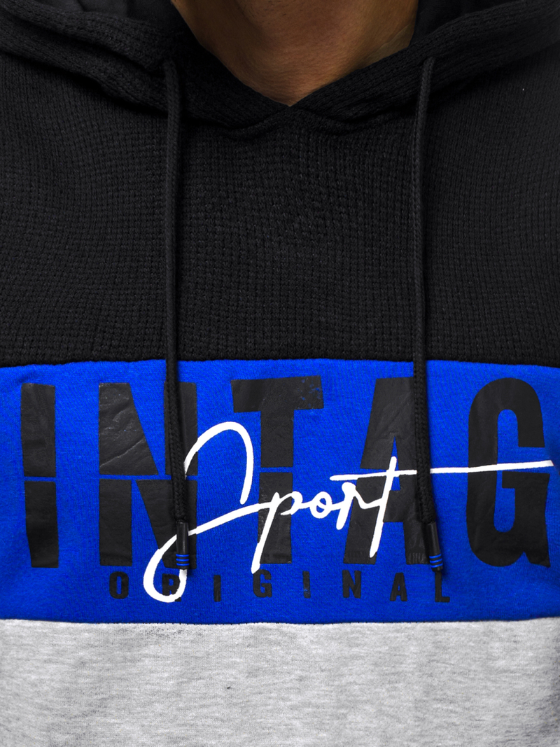 Muška dukserica s kapuljačom crna OZONEE JS/KS1911Z