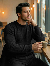 Muški Džemper Crni OZONEE JS/59B3607/3