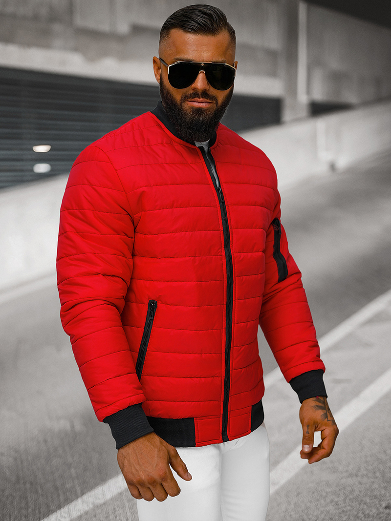 Muška bomber jakna crvena OZONEE JS/MY02Z