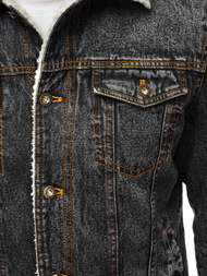 Muška traper jakna grafitna OZONEE JB/JP1109Z 