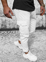 Muške jogger hlače bijele OZONEE O/PAN23023