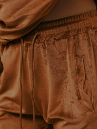 Ženski trenirka od velura smeđ OZONEE O/8C1175/33Z