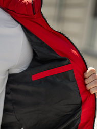 Muška parka jakna Crno-Crvena OZONEE JS/31M5083/270