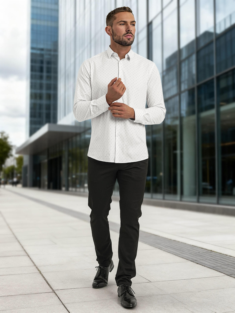 Muška košulja bijela OZONEE V/V185