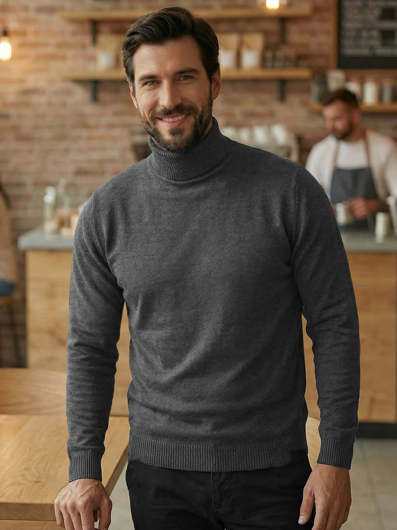 Muški Džemper Grafitni OZONEE JS/59B3603/5