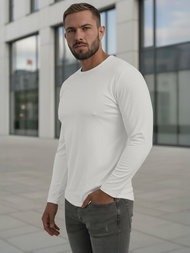 Muška majica dugi rukav bijela OZONEE JS/DB71/2