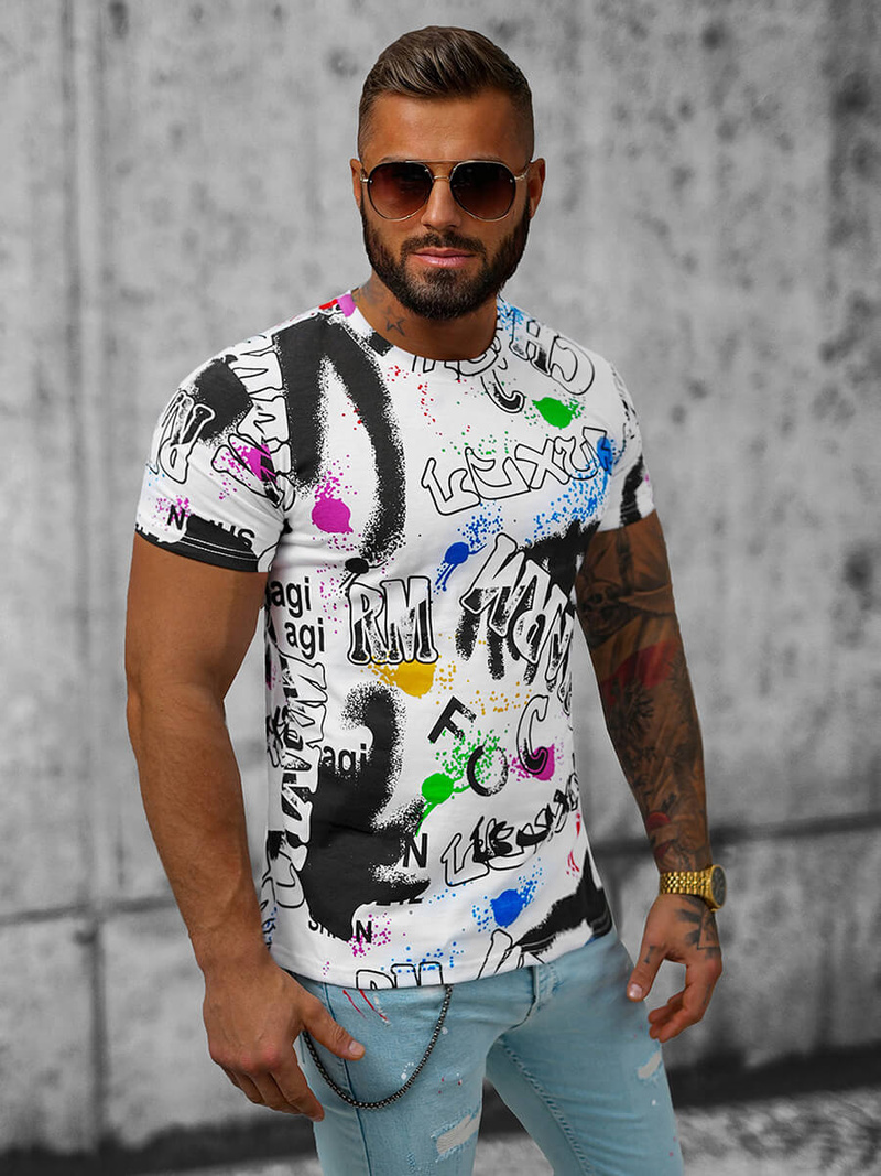 Muška Majica Bijeli OZONEE JS/8T967