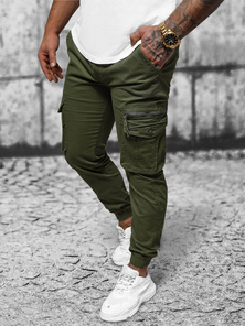Muške chino jogger hlače zelene OZONEE NB/MP0201MV
