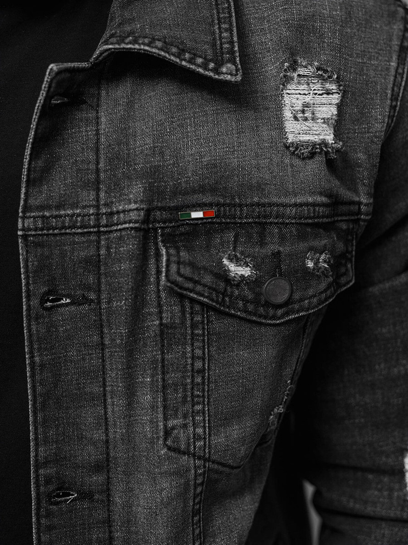 Muška traper jakna crna OZONEE NB/MJ515N