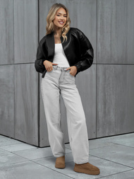 Ženska Kožna Jakna Crna OZONEE JS/11Z8281Z