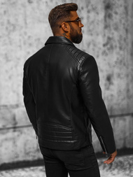 Muška kožna jakna crna OZONEE JS/11Z8056