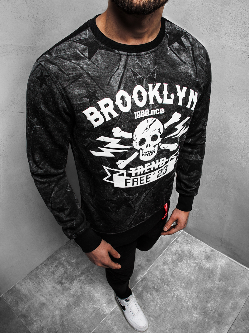 Muška grafitna dukserica OZONEE JS/DD250Z