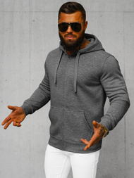 Muška dukserica s kapuljačom tamnosiva OZONEE JS/2008Z