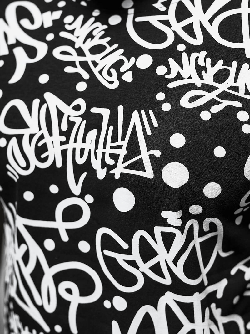 Muška Majica Crna OZONEE JS/8T1216/3