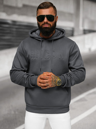 Muška dukserica s kapuljačom grafitna OZONEE JS/27B6502/5