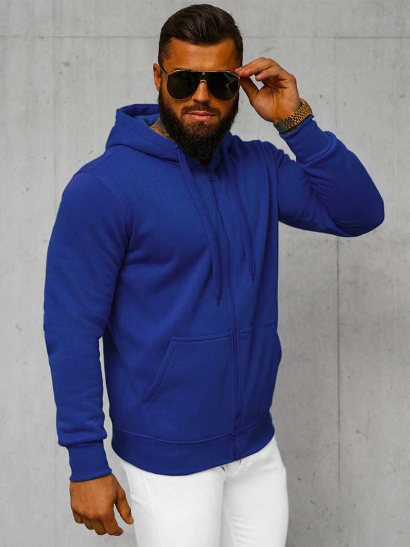 Muška dukserica s kapuljačom kobalt OZONEE JS/2008Z