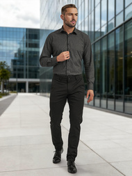 Muška košulja crna OZONEE V/V184