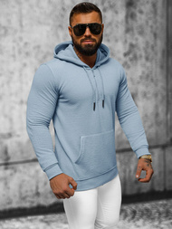 Muška dukserica s kapuljačom plava OZONEE O/TB2273