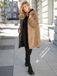 Ženska duga zimska jakna crna OZONEE JS/5M3352/392