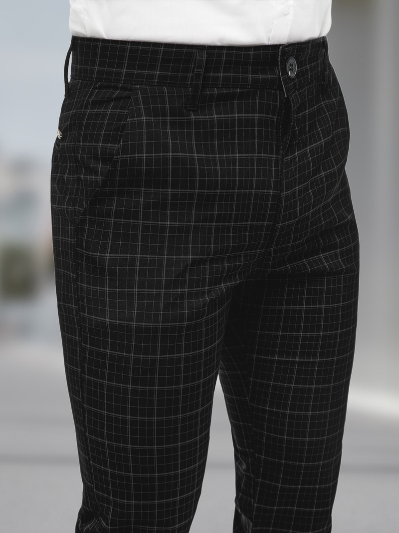 Muške chino hlače crne OZONEE DJ/5515