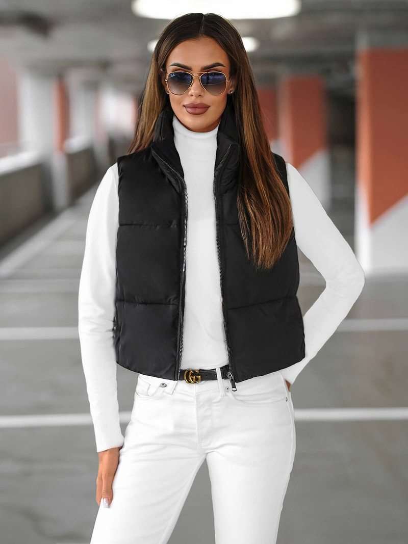 Ženski prsluk crni OZONEE JS/16M9079/392Z