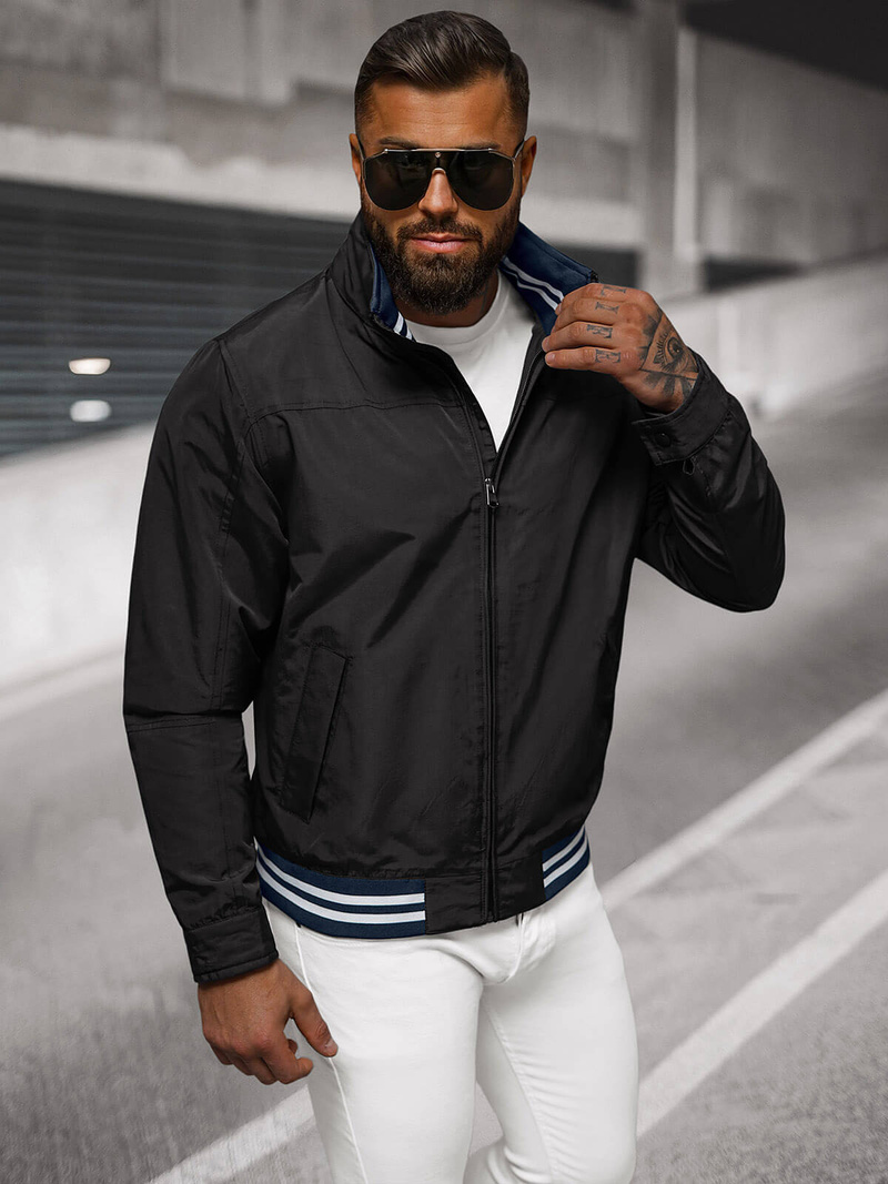 Muška proljetna jakna crna OZONEE JS/5M3101/392Z