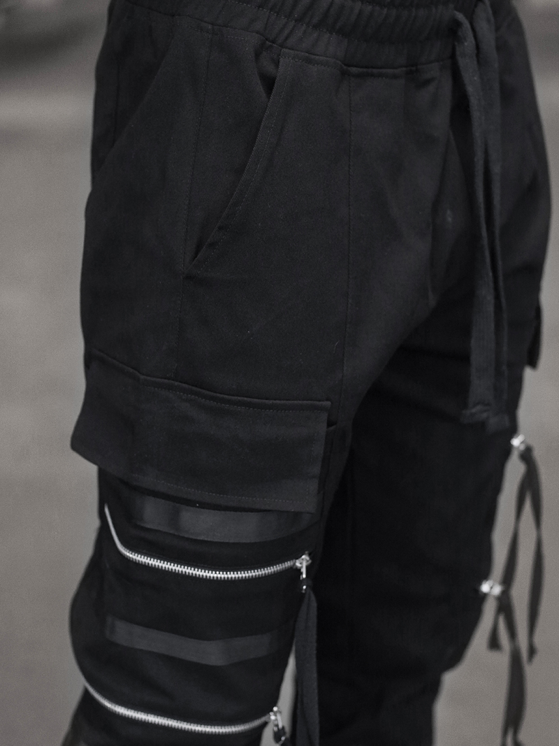 Muške chino jogger hlače Crne OZONEE G/11146