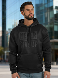 Muška dukserica s kapuljačom crna OZONEE JS/8B1983/3