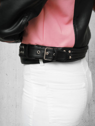 Ženska Kožna Jakna Crna OZONEE JS/11Z8126Z