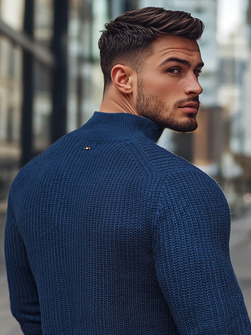 Muški Džemper Modri OZONEE NB/MM6020/6Z