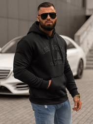 Muška dukserica s kapuljačom crna OZONEE JS/8B1356/3