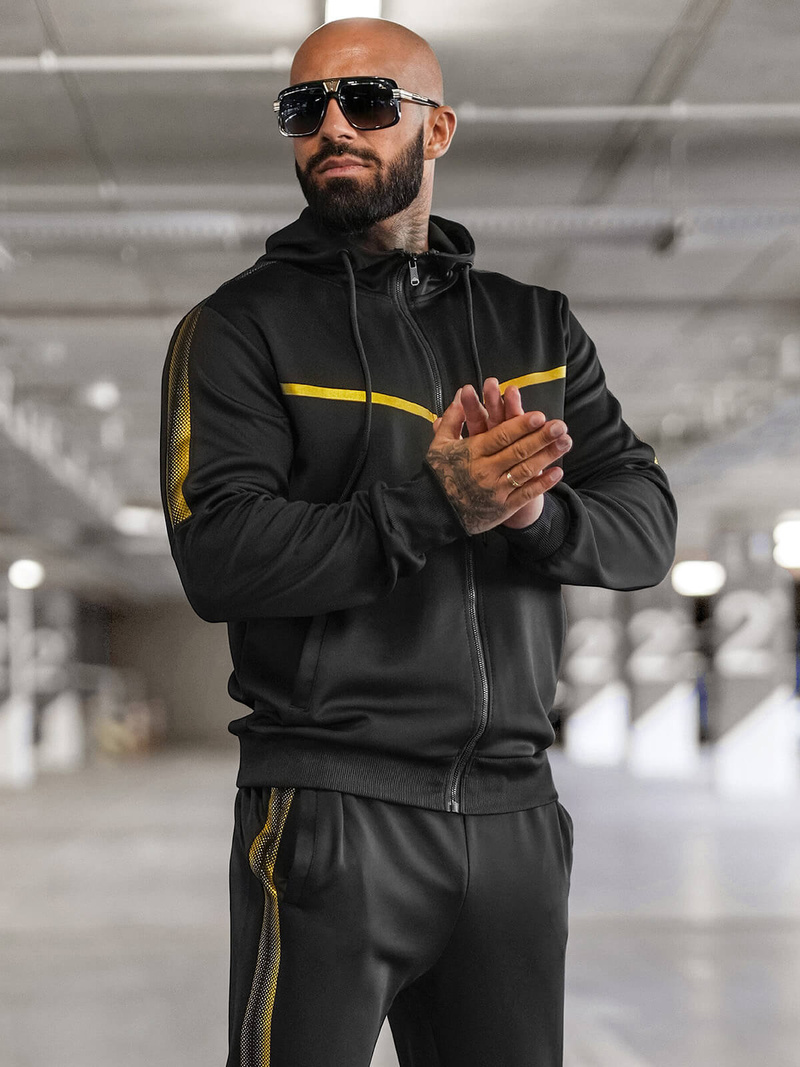 Muška trenirka crna OZONEE JS/8C8117/3Z