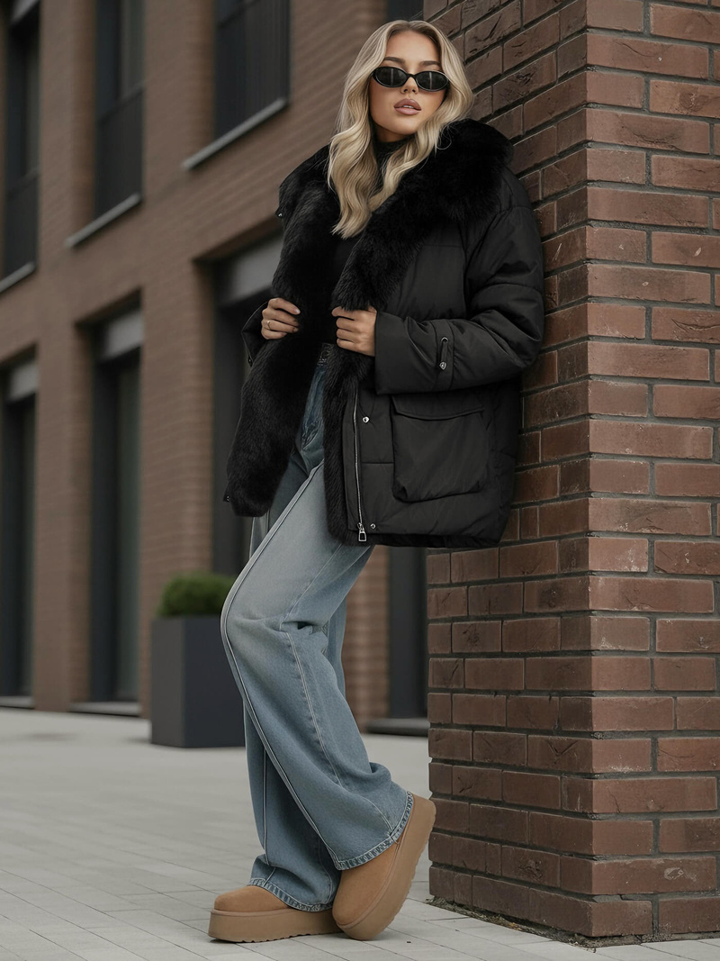 Ženska jakna crna OZONEE JS/16M9185/392