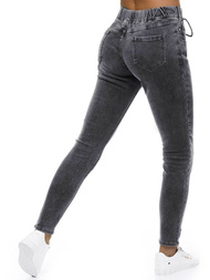 Ženske traperice hlače grafitne OZONEE O/WL1863