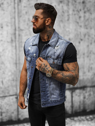 Muški traper prsluk plavi OZONEE NB/MJ539B