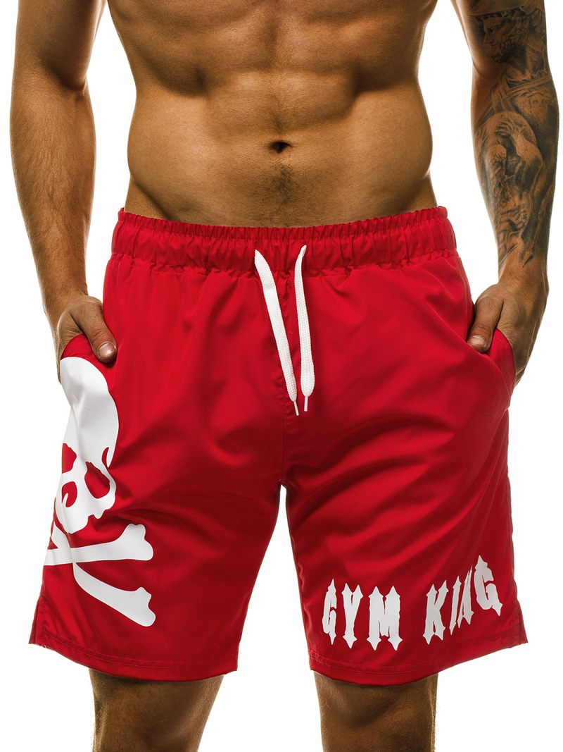 Muške kratke hlače za kupanje crvene OZONEE O/1011