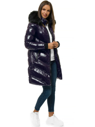 Ženska zimska jakna tamno ljubičasta OZONEE JS/M23069/4