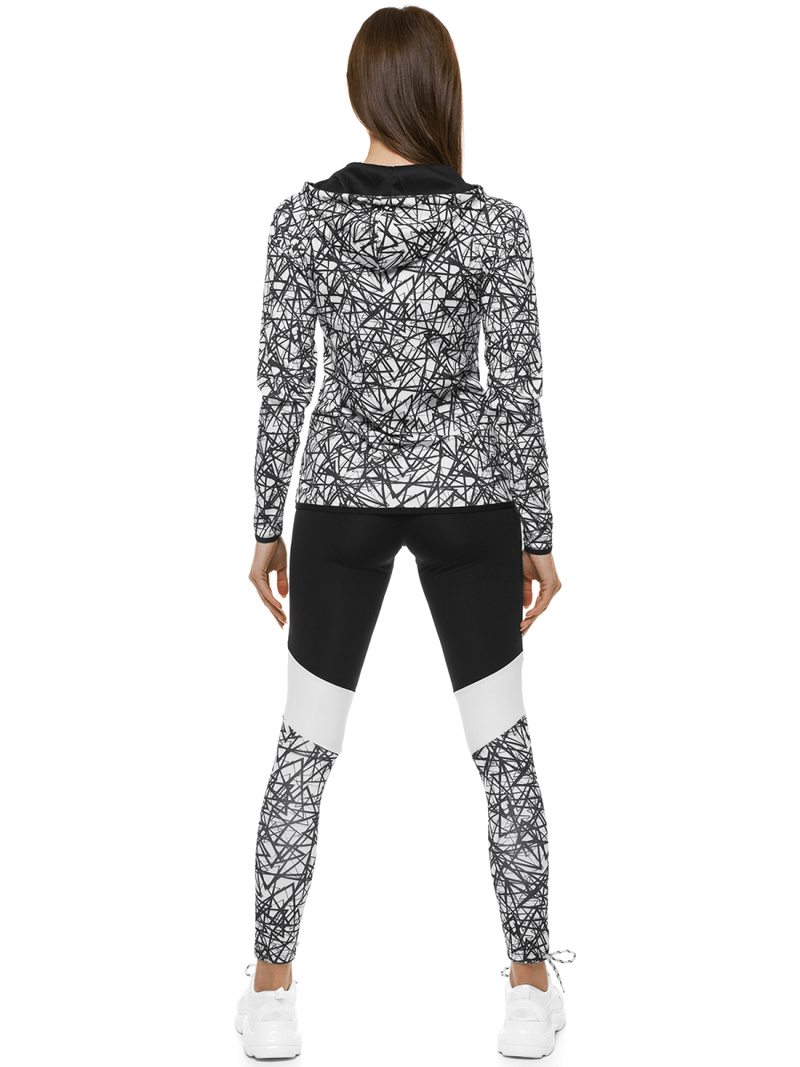 Dvodijelni set trenerke Crno-bijeli OZONEE O/MS013