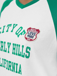 Ženska majica bijelo-zelena OZONEE JS/R62493